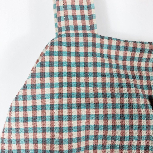 SOLD-Veronica Beard Dress Gingham Seersucker Positano Midi Sleeveless - Picture 5 of 10